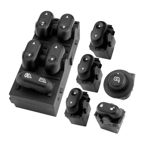 Master Power Window Switch, Compatible with 2004-2008 Ford F-150, 2006-2008 Lincoln Mark LT, Mirror Door Lock Control, Driver & Passenger Side, Replaces# 901-339 901-324 901-164 901-331