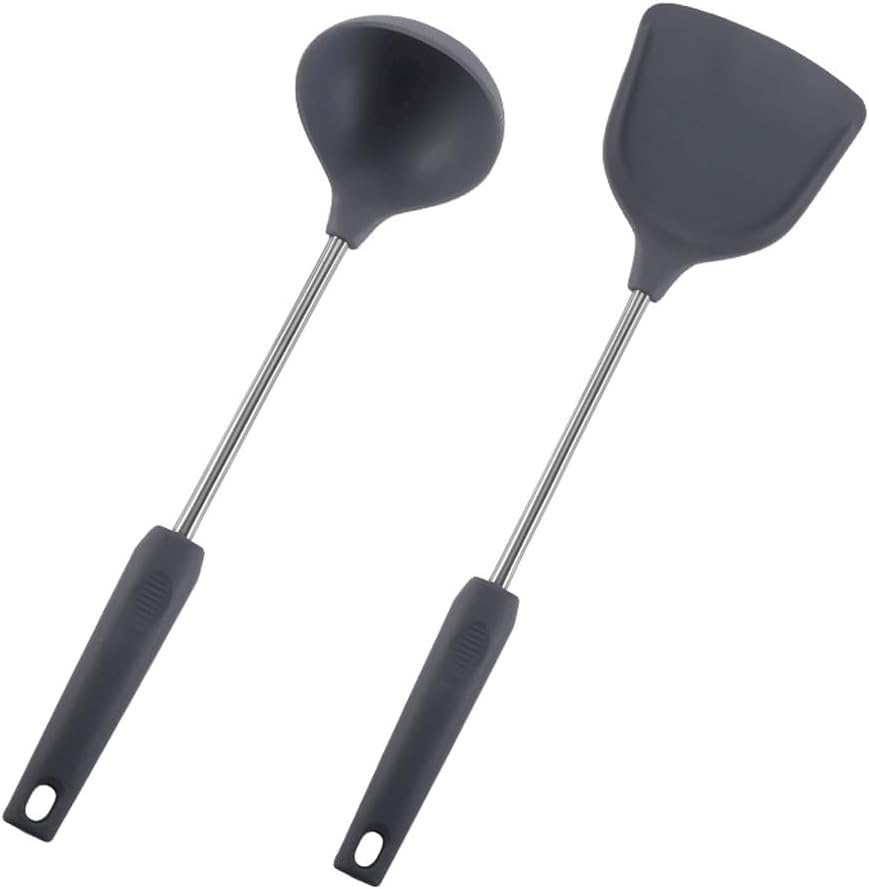 Silicone Spatula Soup Spoon Home Kitchenware Frying Shovel Colander Kitchen Cooking Accessories