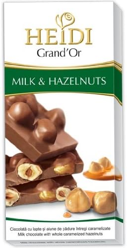 Heidi Grand' Or Whole Hazelnuts Milk Chocolate Bar 100g (7-pack)