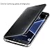 Hovisi Luxurious Shiny Flip Case Cover Samsung Galaxy S6 Edge Plus (Black)