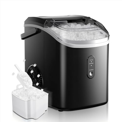 Máquina de hielo nugget 34 lb compacta y portátil miniatura 1