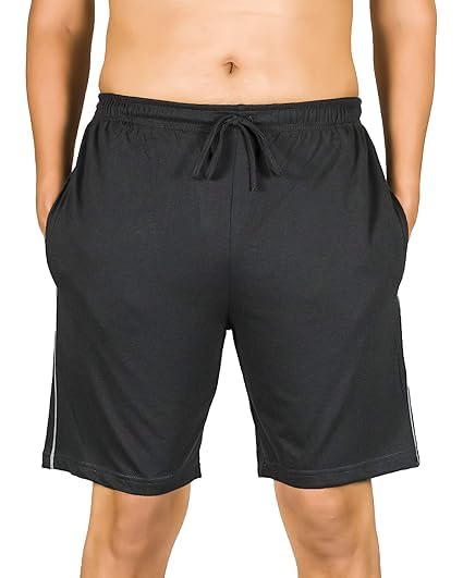 Image of ONE STREET Cotton Half Pant for Men with Chain Pocket
