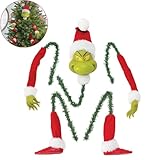 Grinch Arm, Leg, Head Ornament Holders, Christmas Tree Decorations, Set of 5, Green - Image 2