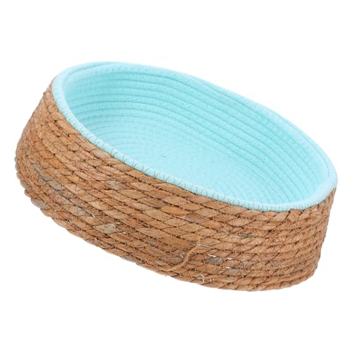 Coussin confortable pour chat panier osier tressé anti-chaleur