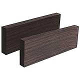 Beilay 2Pcs Ebony Lumber Wood Timber Handle Plate for Music Instruments DIY Tools 3/8