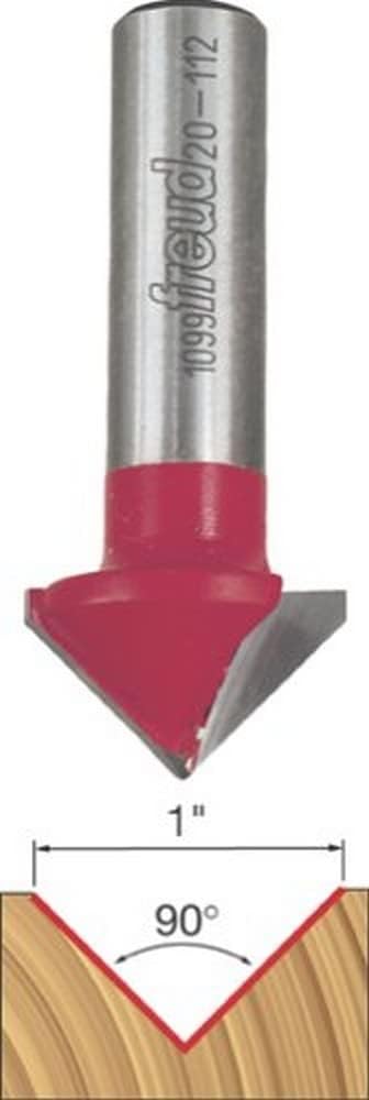 Freud 20-112: 1 (Dia.) 90° V Grooving Bit with 1/2 shank, 2-1/2 overall length