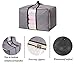 SLEEPING LAMB Large Capacity Storage Bag 600D oxford Waterproof Foldable Clothing Organizer Bag for Comforters Blankets, Clothes Bedding Breathable Thick Under Bed Storage with Two Handles, Grey