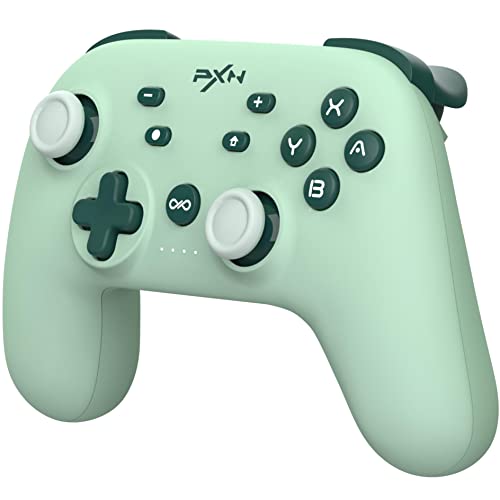 PXN P50 Wireless Switch Controller, Makro-Tasten, Turbo, APP Tool, 6-Achsen-Gyroskop, Wach auf, NFC für Amiibo, Vibration, Switch Pro Controller für Nintendo Switch Lite | OLED & PC (STEAM) -Grün Cover