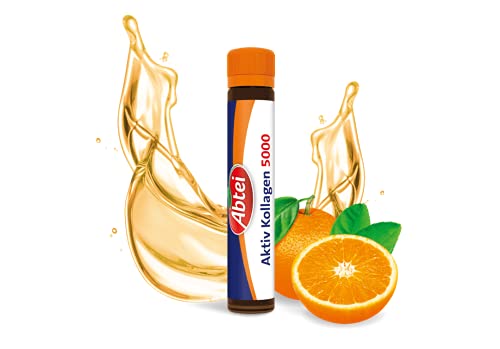 Abtei Aktiv Kollagen 5000 - Für gesunde Knochen, Knorpel und Muskeln - mit Vitamin C, Magnesium und Zink – laborgeprüft und zuckerfrei - 1 x 10 Trinkampullen à 25 ml