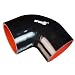 Upgr8 Universal 4-Ply High Performance 90 Degree Elbow Coupler Silicone Hose (3.5"(89MM), Black)