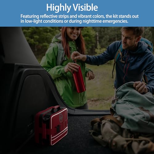 Image of Besst Survivor Comprehensive First Aid Kits- Advanced Trauma Kits with Labeled Compartments, Large Emergencies Medical Kits for Car, Home, Camping and Outdoor Emergencies -324Piece Set