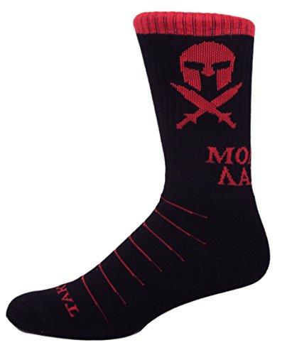 Black and Red Molon Labe Spartan Performance Crew Socks2