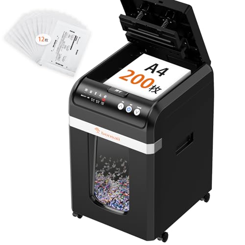 Amazon.co.jp: bonsaii オートフィードシュレッダー 200枚 業務用 静音