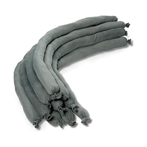 Universal Absorbent Socks – Snake for Oil and Water – 3” x 48” – Absorbing up to 10 Gallons – Super Poly Sock Absorber for Spill by Garage Door or Basement Floor – Pack of 10 (10) Cover