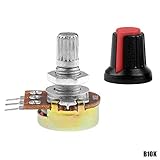  OcioDual Embellecedor Boton Rojo + Potenciometro B10K Lineal 10k para Raspberry Knob 16mm