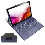 Tableta de 10 Pulgadas con Teclado, Tableta Android 10 Octa-Core, 4GB RAM, 64GB de Almacenamiento, Tableta 1080P Full HD con Funda Soporte Incorporado, Altavoces duales