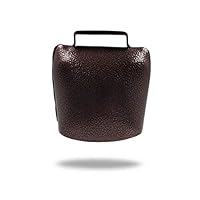 Kuhglocke aus Metall mit Griff, große Kuhglocke, Geräuschmacher, Laute Glocke, antikes Kupfer-Finish, Glocken für Bauernhof, Fußball, Sportveranstaltungen, Musikinstrumente