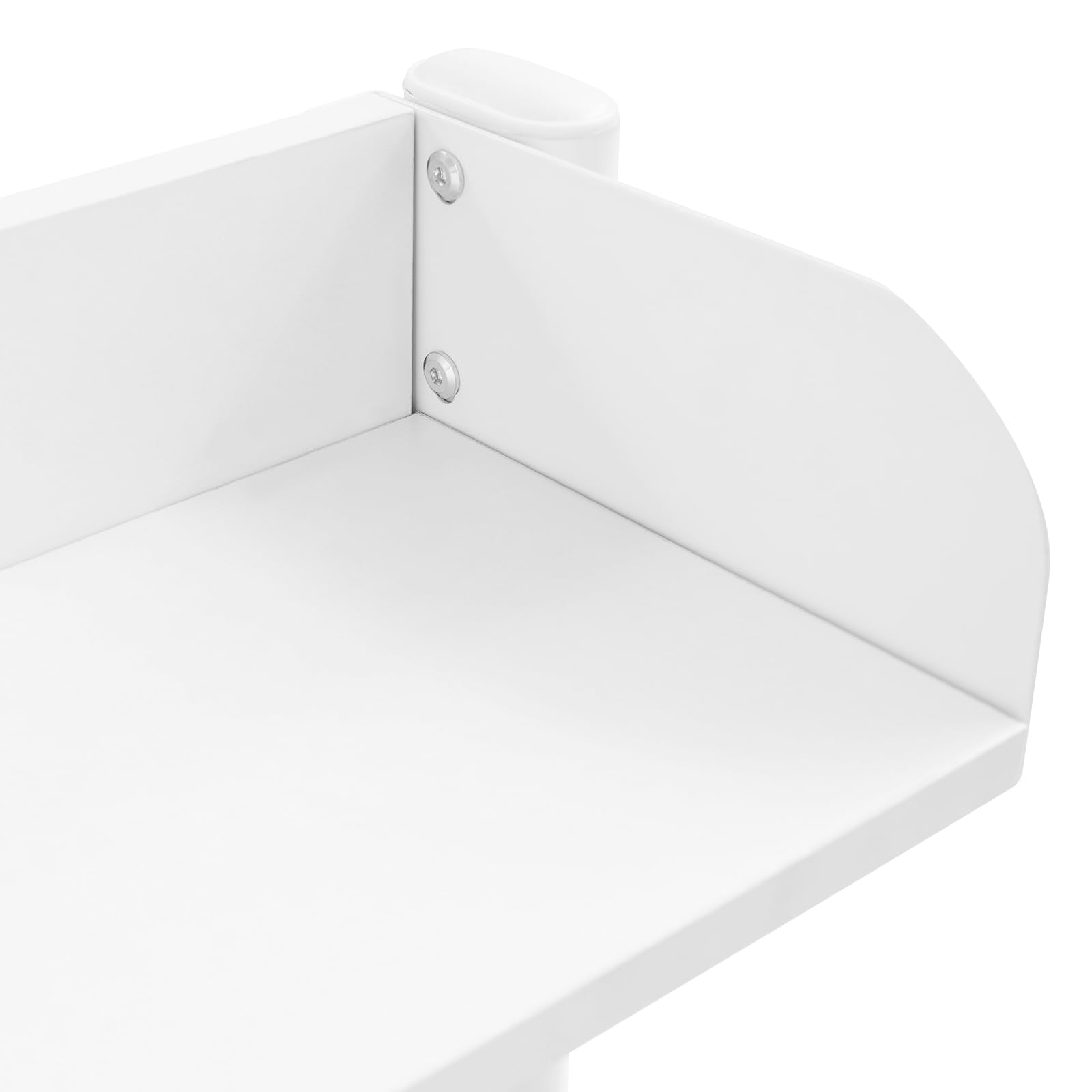 Klemmbare Schreibtisch-stecktafel-Regal, Bücherregal 3 Ebenen Büro Computer Schreibtisch Zubehör Organizer für Büro, Gaming, Zuhause, Modular Aufhängbar (Weiß, 80x95cm)