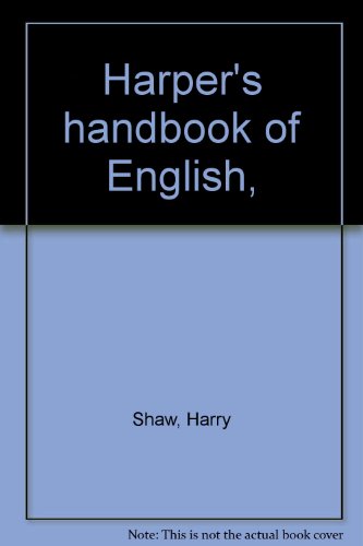 Harper's Handbook of English, B0007FE2QQ Book Cover