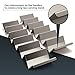 B&S Taco Holders Stainless Steel Set of 4 - Taco Stand Rack Holds Up To 3 Tacos Each - Oven, Grill, Dishwasher Safe - 4 x 8 Inch