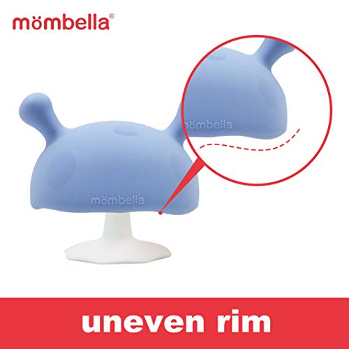 Mombella Mimi Mushroom Pacifier Shape Skin-Like Infant Soothing Teether Toy for 0-6 Months Sucking Needs Babies, Help with Breast Feeding weaning and Prevent Digit Sucking.Light Blue - Image 6