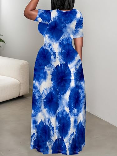 Image of Plus Size Maxi Dresses for Curvy Women T-Shirt Summer Sun Dresses Loose Fit