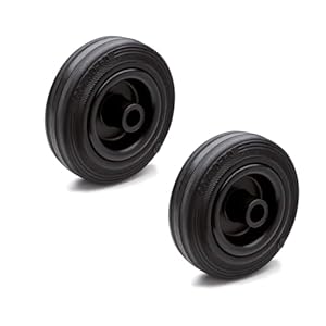 Gummiräder, Ersatzräder | 80mm | 2 Räder | 130kg | Laufbelag Gummi, Radkörper Polypropylen | GN 22873-80-G-A