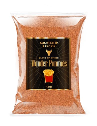 Minotaur Spices I Wonder Pommes 700 g I Contimento para patatas con sal marina I Sazonador de patatas fritas en bolsa