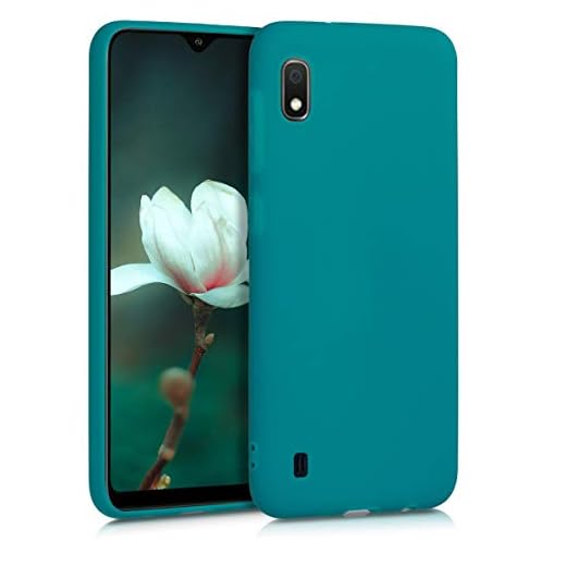 kwmobile TPU-fodral kompatibelt med Samsung Galaxy A10 – fodral mjukt tunt flexibelt skyddande telefonfodral – teal matt