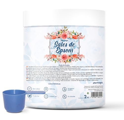 PLANTAWA Sale di Epsom 2kg | Sali da Bagno Rilassanti