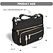 NPBAG Crossbody Bag for Women, Nylon Shoulder Purse Handbag Messenger Bag, Trendy Pocketbooks, Waterproof and Multi-Pockets (Black)