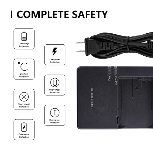 Cjq Lp-E8 Battery Charger Compatible For Canon Lc-E8 Lc-E8C Lc-E8E Battery Eos 550D 600D 650D 700D T2I T3I T4I T5I Kiss X4 X5 X6I X7I Dslr Camera, Black #TOP6