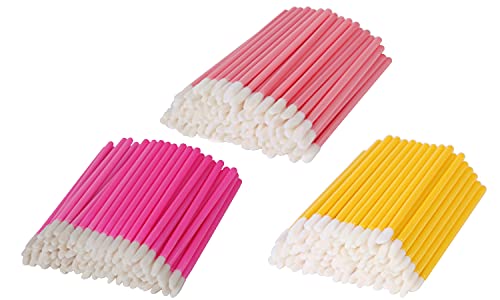 Disposable Lip Brushes Make Up Brush Lip Gloss Wands Applicators Tool Kits (600, Pink,Yellow , Rose red)