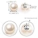 EVER FAITH 925 Sterling Silver Freshwater Cultured Pearl Button Stud Earrings - 13MM