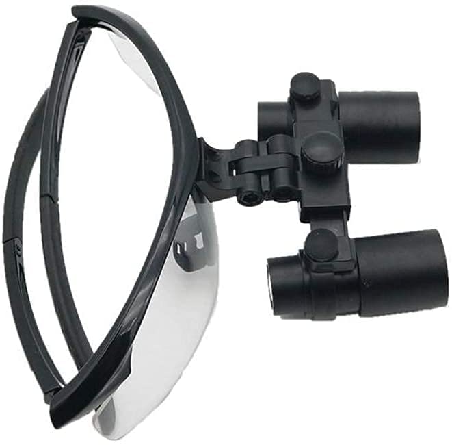 Lupa con luz, 4X lupas binoculares diadema lupas con faros, lupa para estomatología, ginecología, cardiología, cirugía cerebral y oftalmología regalo O