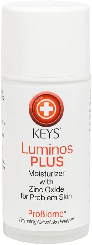 Keys Luminos PLUS with Zinc Oxide- Natural Sun Protection Lotion, ProBiome Daily Moisturizer for Problem Skin - Hypoallergenic, Makeup-Friendly Application - Protects & Nourishes All Skin Types, 100ML