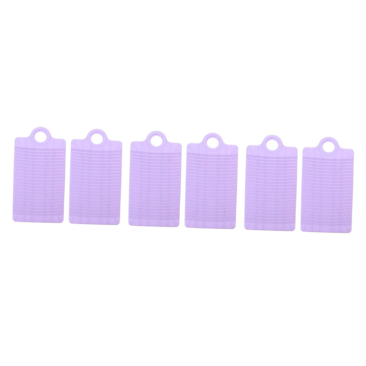 FOMIYES 6 Piezas Tabla de Lavado Pequeña de Plástico Antideslizante para Ropa de Tabla Manual Portátil Ergonómica para Lavandería Casa y