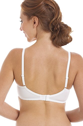 Camille Womens Ladies White Full Soft Cup Underwired Lace Bra 40E - Image 2