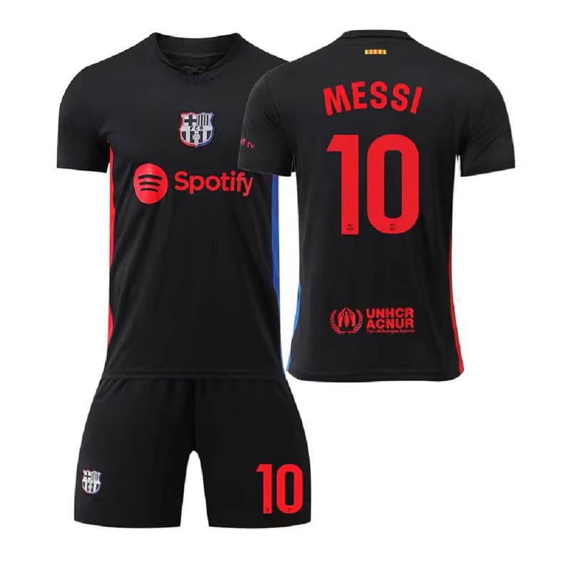 RJM Sports Soccer Boys Football Messii 10 Home Jersey 2024 with Printed Shorts for Kids & Men