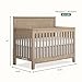 Evolur Oakley 5-in-1 Convertible Crib, Greenguard Gold Certified, Convertible Baby Crib to Toddler Bed, Daybed to Full-Size Bed, Sienna