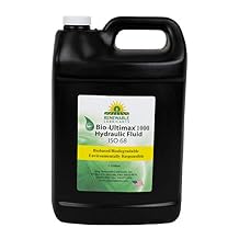 Renewable Lubricants 81023 Hydraulic Oil, Bio, Ultimax 1000, 1 gal, ISO 68 yellow