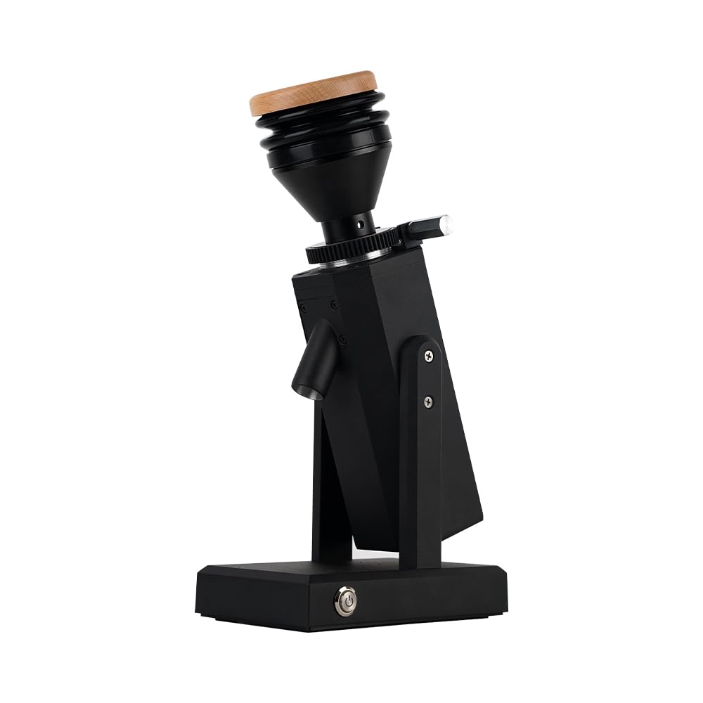 Molinillo de café eléctrico - Elegante máquina de molinillo de café Samll - 40 mm Titanium Grat Metal - Embudo de granos de 75 g - 19 velocidades
