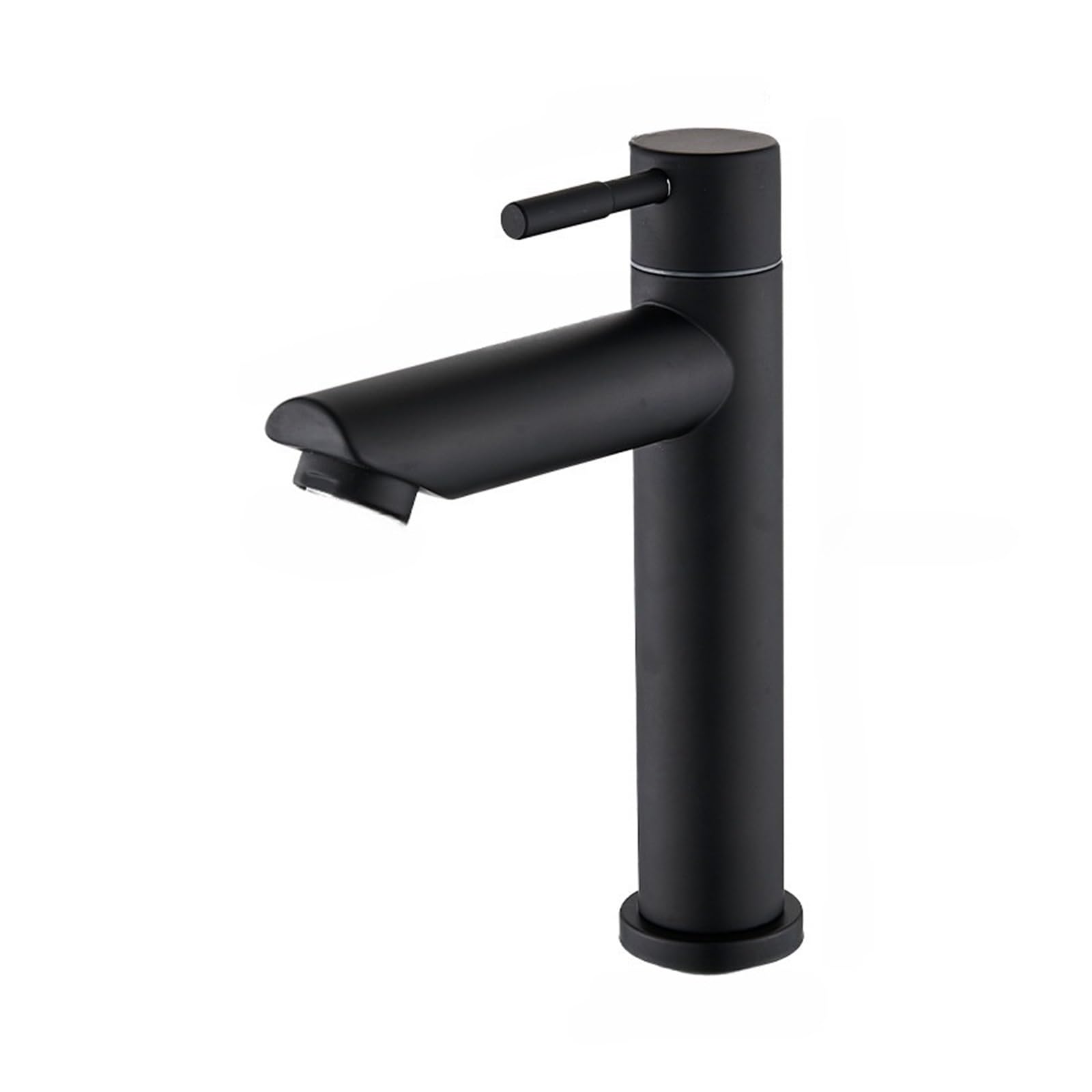 Jvddi Nero Basin Faucet 1/2Inch 304 Stainless Steel Single Cold Water Tap Deck Mounted(Nero)
