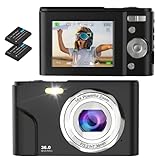 ⭕ [Pause Funktion & 16 facher Digitalzoom] Diese kompaktkamera ist mit einem 16X Digital zoom ausgestattet, Sie können die W / T-Taste drücken, um entfernte Objekte zu vergrößern oder zu Diese Minikamera hat auch eine Pausenfunktion, Sie können während der Aufnahme oder Wiedergabe von Videos pausieren, indem Sie die 