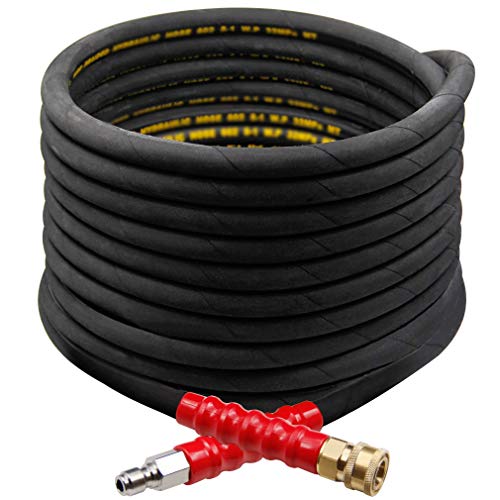 Twinkle Star 50FT Pressure Washer Hose with 3/8 Inch Quick Connect, High Tensile
