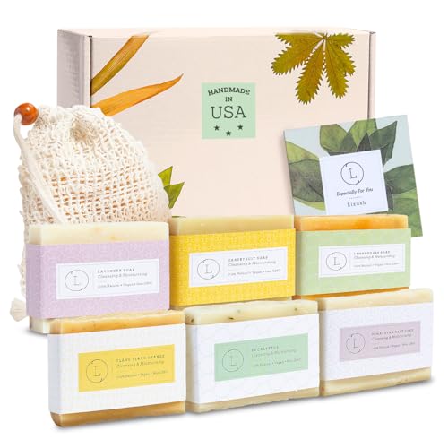 Lizush 6 Piece Soap Gift Set - Handmade in the USA Spa Gifts for ...