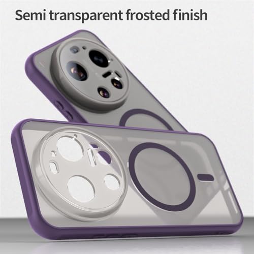 Image of Compatible with Xiaomi 17 Ultra Case Cover,Compatible with MagSafe,Anti-Fall,Compatible with Xiaomi 17 Ultra 5G 25128PNA1C Cell Protective Phone Case Purple