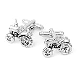  ruiruiNIE Novedad Tractor en Forma de Fiesta de Bodas para Hombres Camisa de Negocios Gemelos Gemelos