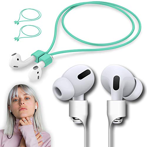 Image of Ultra Strong Magnetic Airpod Pro Strap Anti-Lost Cord Sports Lanyard Compatible with Airpods 3rd 2nd Generation Pro 3 2 1 (3 Mint)