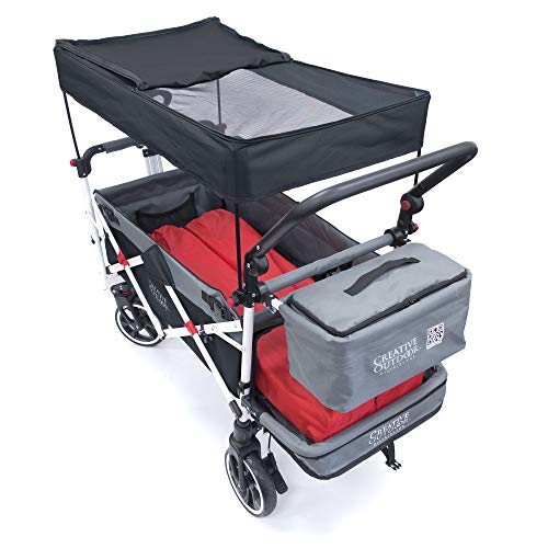 creative outdoor push pull collapsible folding wagon stroller cart for kids